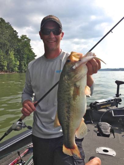 Here was the biggest fish Gussy caught at Chickamauga--it was over six pounds.